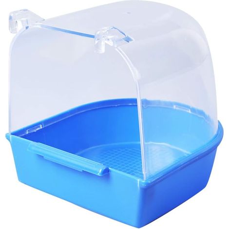 Cage-baignoire pour oiseaux, cage à oiseaux, accessoires pour perroquets, baignoire pour petits oiseaux, couleur aléatoire (1/5)