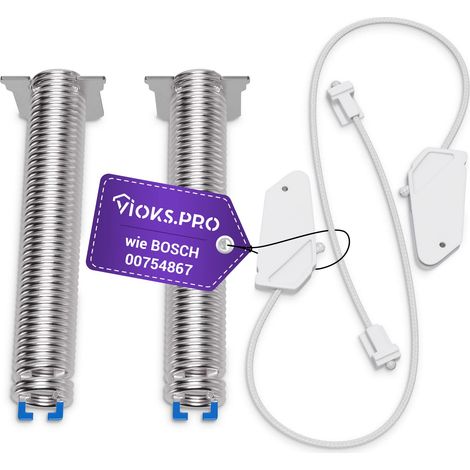 Charnière de porte à ressort de rechange pour lave-vaisselle et ressorts 00754867 - Métal bleu avec câble - Ressort de porte (1/5)