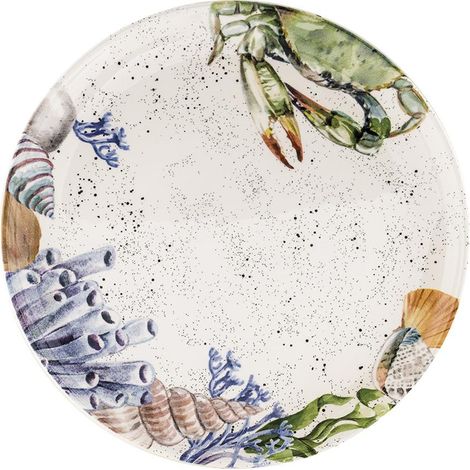 Piatto da portata rotondo 36cm in ceramica sottosmalto Ponza (1/4)