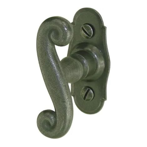 Bouton de fenêtre Coq en fer gris.