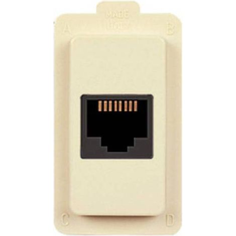 10 x TONDO ECL 2584 PRESA TELEFONICA RJ11