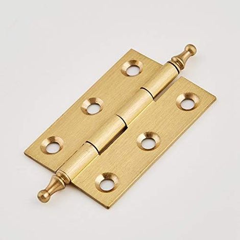 Lot de 4 charnières décoratives en laiton massif pour portes d'armoires, 7,6 cm (4,3 pouces), quincaillerie pour meubles