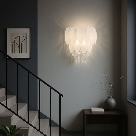 Globo - applique murale - DALTON - chrome - verre - lampe de lit (1/5)