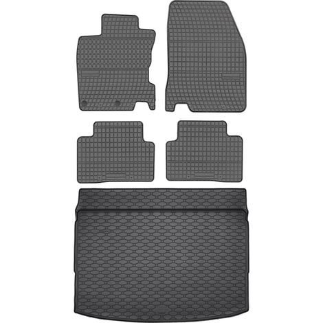 Ensemble de tapis de sol en caoutchouc pour Nissan Qashqai II Crossover (2014-2021) + tapis de coffre (1/5)