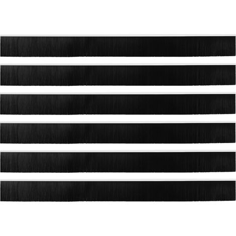 Brosses de porte adhésives 6 pcs Blanc 100 cm