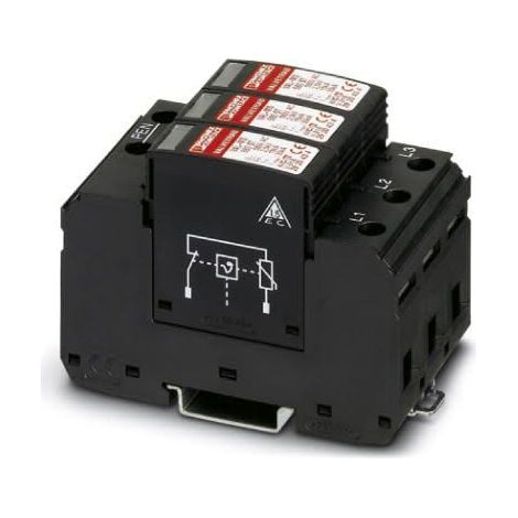 Parafoudre Phoenix Contact, 30kA, =2,5kV, Trois phases, montage Rail DIN VAL-MS VALVETRAB ( Prix pour 1 )