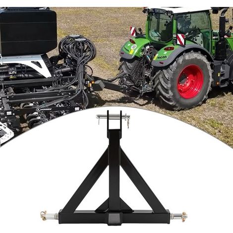 3 Point Linkage Tow Hitch 2" Tractor Mounted Towing Triangle Frame Compact Cat 1