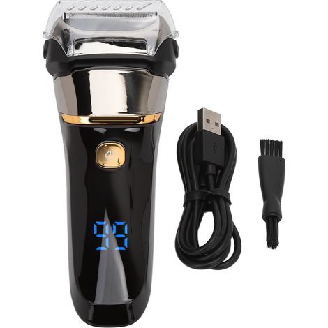 Rasoir Électrique Visage Sans Fil Affichage Numérique USB Rechargeable Lavable Barbe Moustache (1/5)