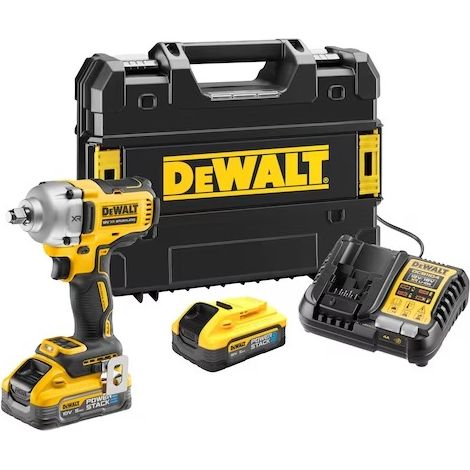 Atornilladora sin escobillas DEWALT 18V 1/2' XR 5Ah Li-Ion 812 Nm Anillo de seguridad - DCF891H2T-QW