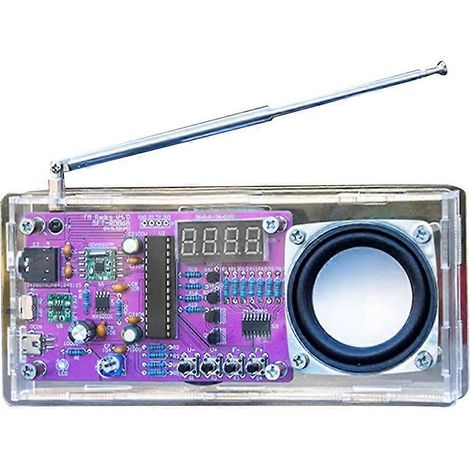 Kit de radio FM à monter soi-même, électronique, à affichage numérique, avec circuit intégré unique et composants d'apprentissage, 87,5 MHz - 108 MHz (1/4)
