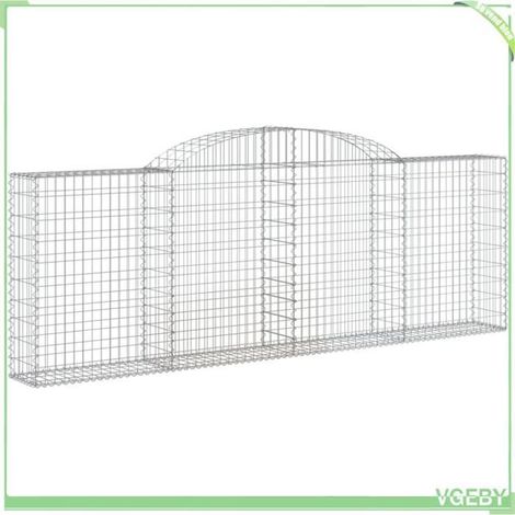 Panier de gabions arqué - FAFEICY - 153505 - 300x30x100/120 cm - Fer galvanisé - Diam. fil 3,5 mm (1/4)