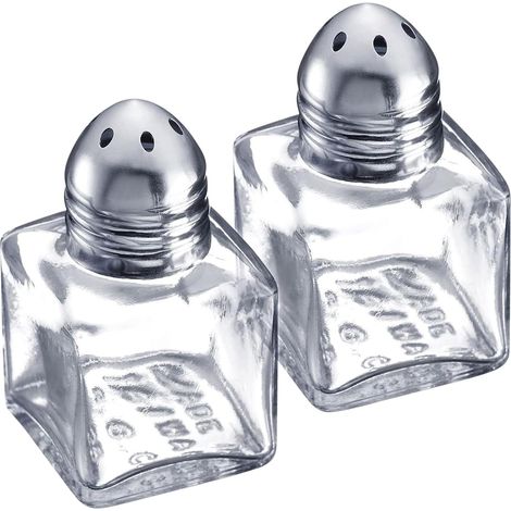 Saupoudreuse - 2 Pièces - Verre Et Inox - Dosage Précis - Cuisine Et Table - 15 Ml (1/5)