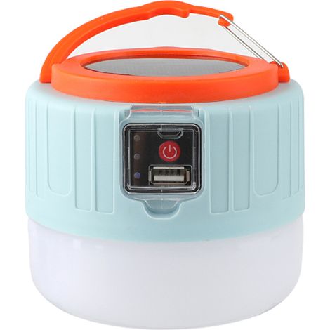 Lámpara solar de camping para uso exterior, luz de emergencia, iluminación LED solar para tienda de campaña o camping con salida USB. (1/5)