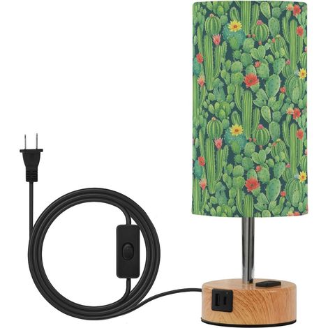 JUNZAN Lampes de table tactiles fleurs cactus orange petites (1/5)