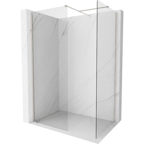Mexen Kioto-X pared de ducha Walk-in 110 x 110 cm, transparente 10 mm, níquel cepillado - 800-110-202-97-00-110-X (1/5)