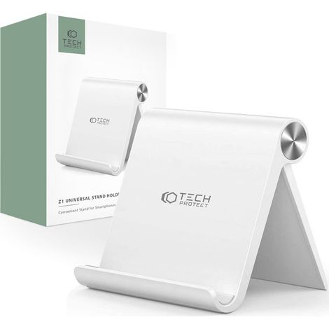 Supporto universale Tech-protect Z1 per smartphone e tablet, colore bianco. (1/5)