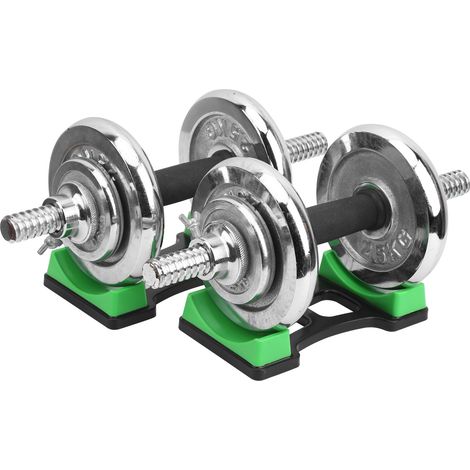 paire de supports de rangement pour haltères, tapis de protection pour le sol, équipement de fitness S (1/5)