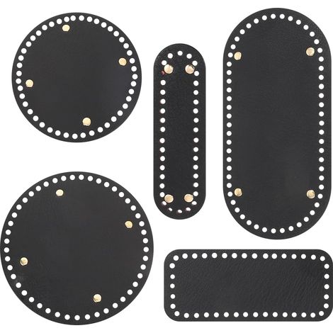 Lot de 5 renforts fond sac en polyuréthane noir . Légers et robustes . Formes variées pour protéger
