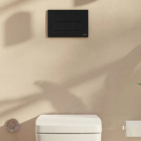 Vitra Loop Square Dual Flush Plate - Glossy Black (1/5)