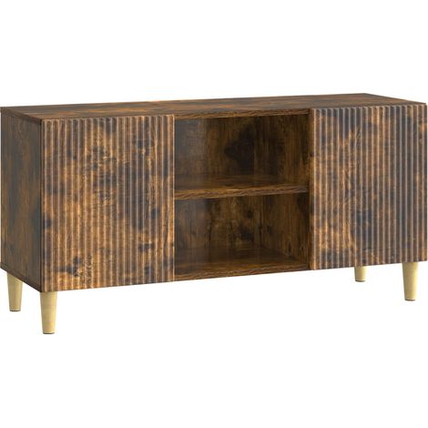 Mobile TV Rovere Fumo 102 x 34,5 x 50 cm Legno ingegnerizzato vidaXL