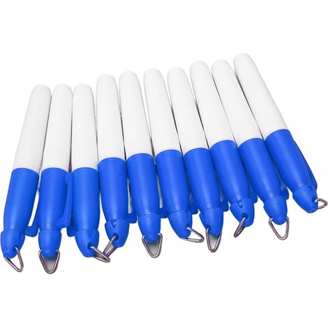 Lot de 10 marqueurs de golf à base d'huile, étanches et portables, pour tracer des lignes sur la balle et aligner les balles (bleu). (1/5)