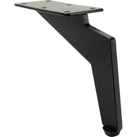 Pata para mueble loft, color negro mate, altura 12 cm (1/5)