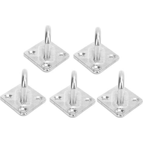 Lot de 10 boucles de porte M5 en acier inoxydable, accessoires pour voile d'ombrage, œillets de fixation. (1/5)