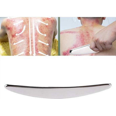 Plaque de Gua Sha en Acier Inoxydable 304, Outil de Soin Visage et Détente (1/5)
