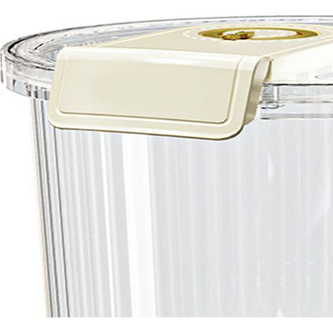 Boîte à riz transparente et hermétique pour le stockage d'aliments secs, farine, soja, etc., 7,5 kg, 27,5 x 21,5 x 20 cm / 10,8 x 8,5 x 7,9 pouces (1/5)