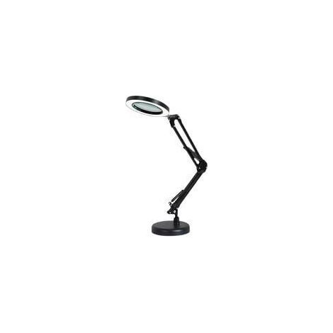 5X LED Magnifying Lamp, Desk Magnifying Lamp with Adjustable Rotating Arm, Glass Lens, for Maintenance, Crafts, Reading, Sewing, Black (1/4)
