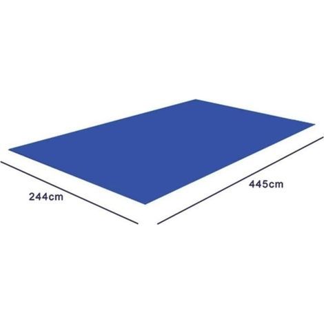 Ground pool floor mat, square style, fits rectangular pools, dimensions 445 x 244 cm.