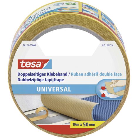 tesa UNIVERSAL 56171-00003-11 Doppelseitiges Klebeband Weiß (L x B) 10 m x 50 mm 1 St.