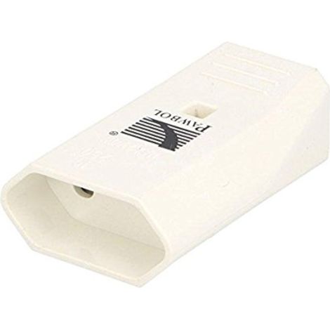 Enchufe plano doble Euro 10A/250V blanco D.3109