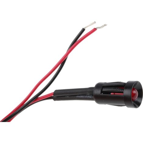 Voyant LED clignotante Rouge RS PRO, dia. 8mm, 24V c.c. ( Prix pour 1 )