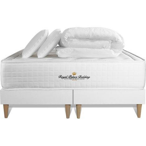 Pack Colchón blanco espuma viscoelástica 2x80x200