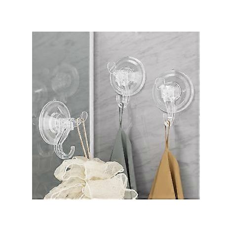 Saugnapfhaken, transparent, abnehmbar, klein, geeignet für die Dusche (1/5)