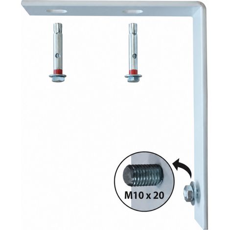 Ing Fixations – Consoles pour chauffe-eau plat – Fixation verticale sur plafond béton – Paire avec chevilles spéciales béton