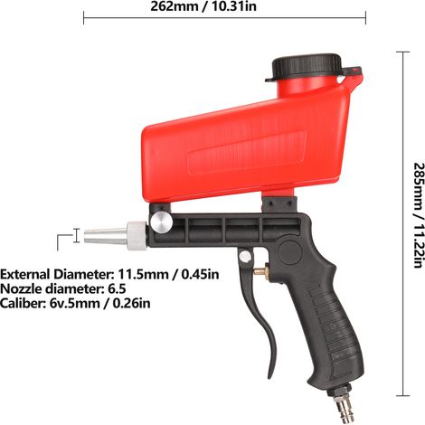 [JAMAIS UTILISÉ]Mini sableuse portable pour bricolage à domicile, 90 psi, antirouille, réglable (1/4)