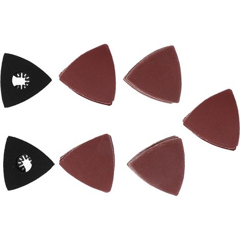 Ortviai Lot de 102 feuilles abrasives triangulaires 80 mm pour ponceuse multifonction – grain 60 à 240 (1/5)