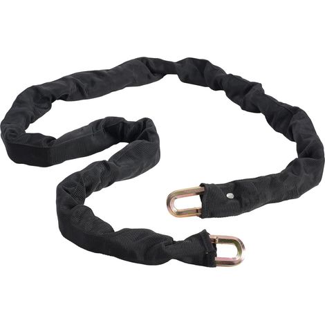 Cadenas à chaîne pour vélo, 1,8 m, antivol haute sécurité en acier épais, noir, compatible vélo, moto, scooter, portail, clôture, portail. (1/5)