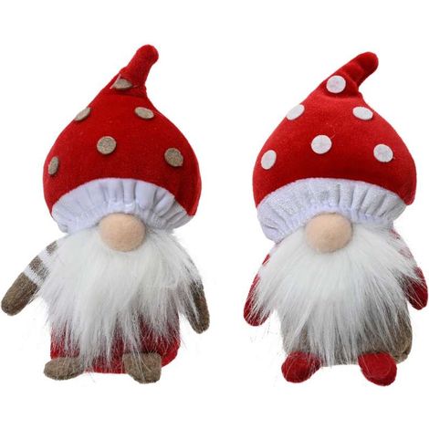 Gnomo natalizio con cappello a fungo