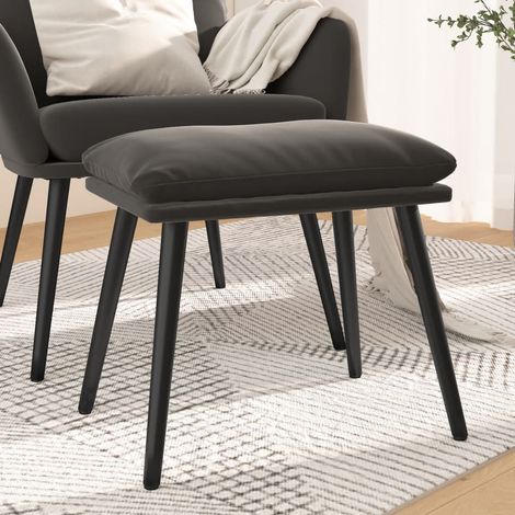 vidaXL Repose-pied Gris foncé 45x29,5x35 cm Velours (1/5)