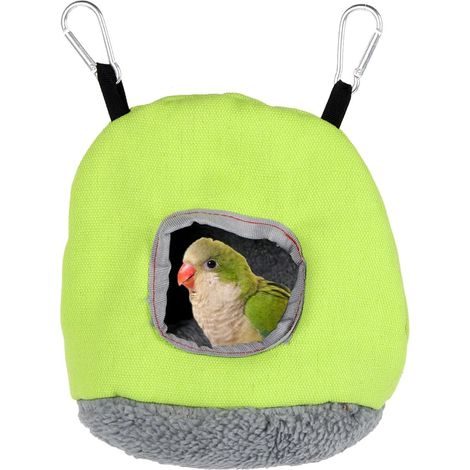 Nid d'hiver chaud pour oiseaux, lit pour perroquet, nid rond et chaud, hamac, tanière, cage, peluche, cage suspendue, tente, hiver, lit pour hamster (1/5)