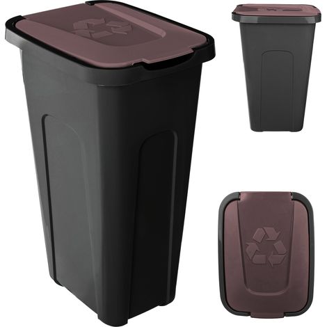KADAX Mülleimer Sorta 30L schwarz-braun 96 (1/5)