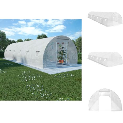 Gewächshäuser - Living Gewächshaus 27m² 900x300x200 cm