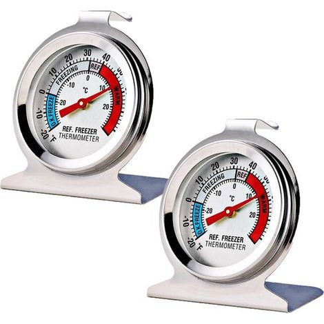 Termómetro para refrigerador Elkuaie - Medidor de temperatura para congelador - Mecánico - 2 piezas - Blanco (1/5)