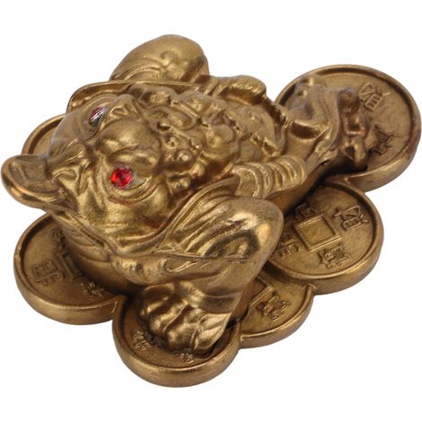 Brass Ornaments Frogs Shape Auspicious Mean Bring Luck Money Drawing Living Room Decoration (1/5)