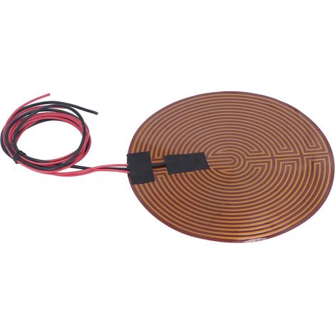220 mm Durchmesser PI-Heizfolie, schnelles Aufheizen, 100-kΩ-Thermistor, starker Klebstoff, Polyimid-Heizelement für 3D-Drucker, 24 V DC, 180 W (1/5)