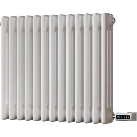 Alpha - White Column Electric Radiator H500mm x W599mm 3 Column 600w Thermostatic WIFI (1/3)