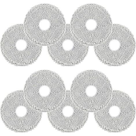 Lot de 10 Serpillères pour Dreame L10s Ultra Gen 2,L10 Ultra,L20 Ultra,L10s Pro Ultra Heat,Xiaomi X10+,compatible avec ECOVACS DEEBOT T30 Omni en Microfibre Douce,Lavable et Réutilisable Mop (1/5)